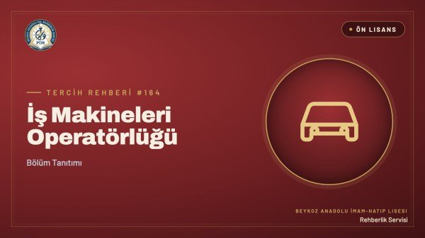 İş Makineleri Operatörlüğü önlisans programı tanıtım kapağı