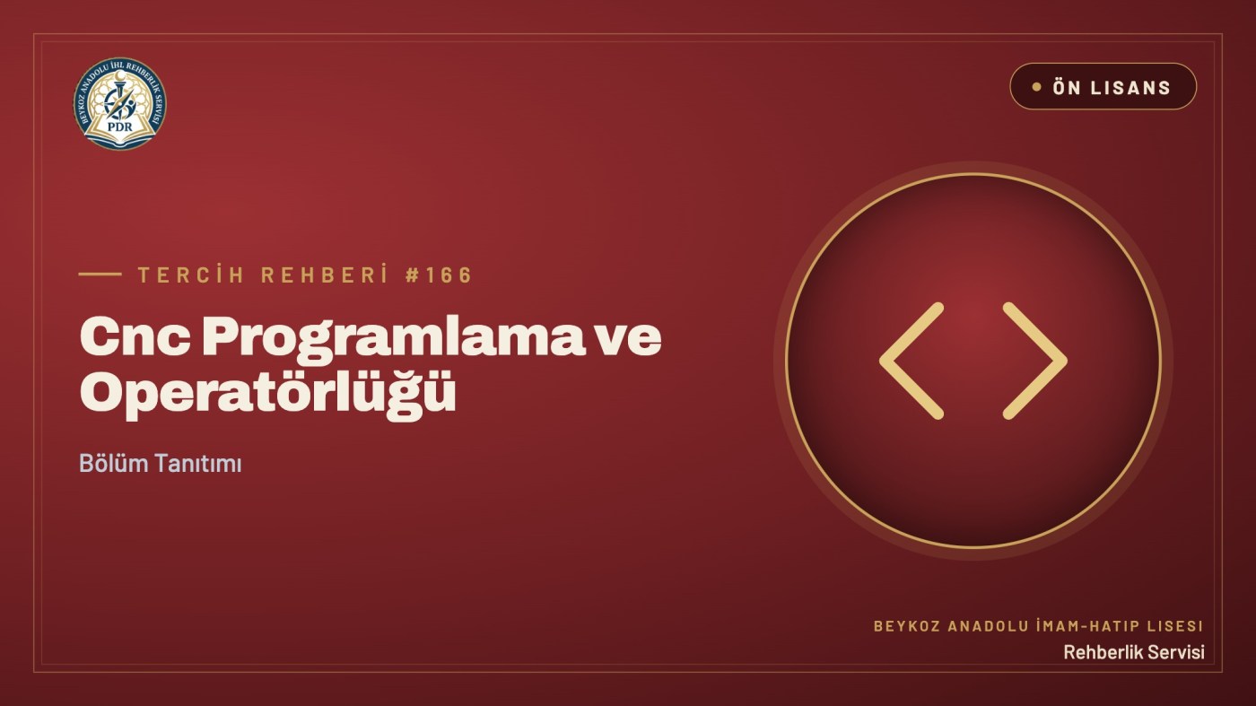 Cnc Programlama ve Operatörlüğü önlisans programı tanıtım kapağı