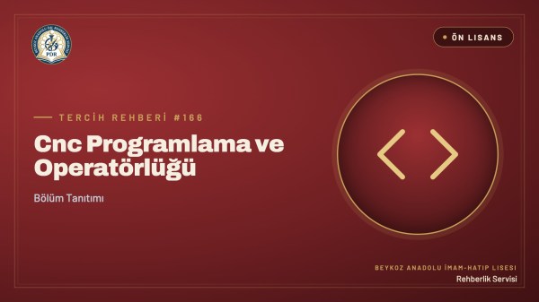 Cnc Programlama ve Operatörlüğü önlisans programı tanıtım kapağı