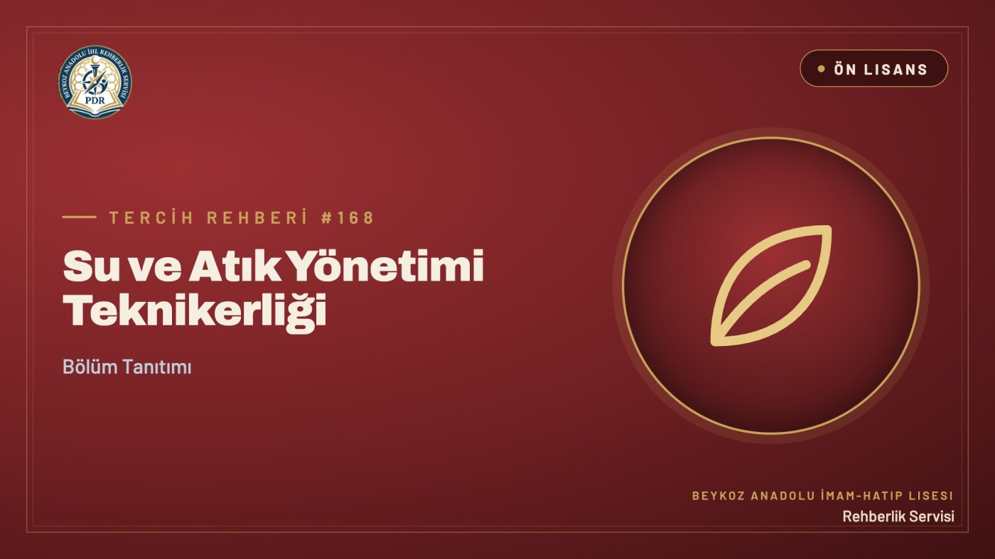 Su ve Atık Yönetimi Teknikerliği önlisans programı tanıtım kapağı