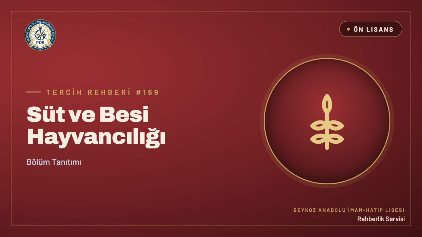 Süt ve Besi Hayvancılığı önlisans programı tanıtım kapağı