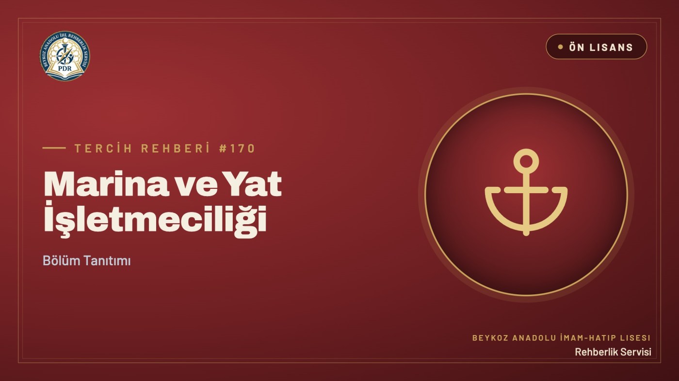 Marina ve Yat İşletmeciliği önlisans programı tanıtım kapağı