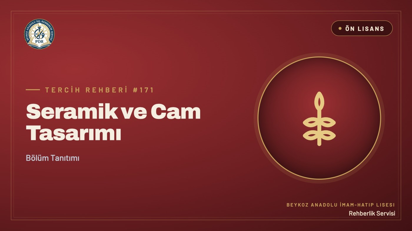 Seramik ve Cam Tasarımı önlisans programı tanıtım kapağı