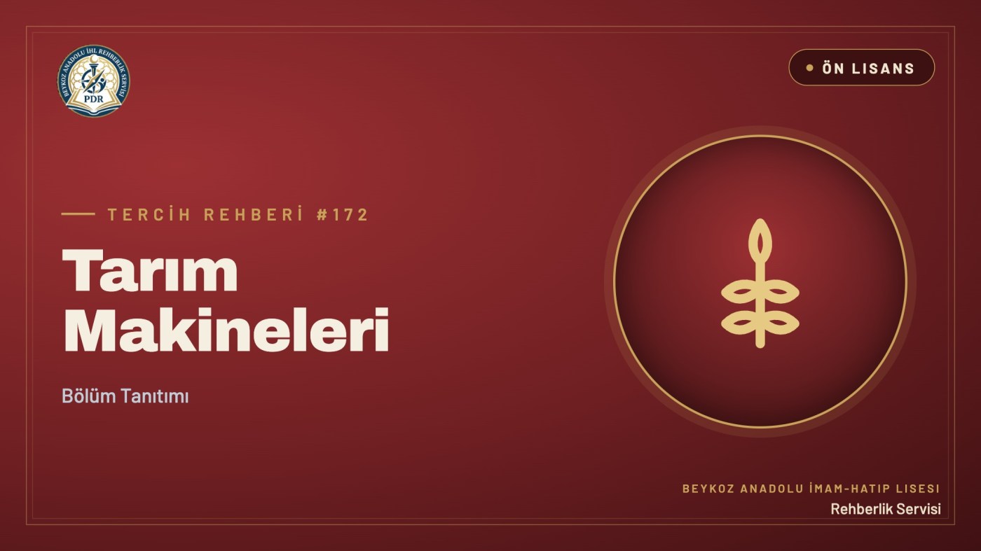 Tarım Makineleri önlisans programı tanıtım kapağı