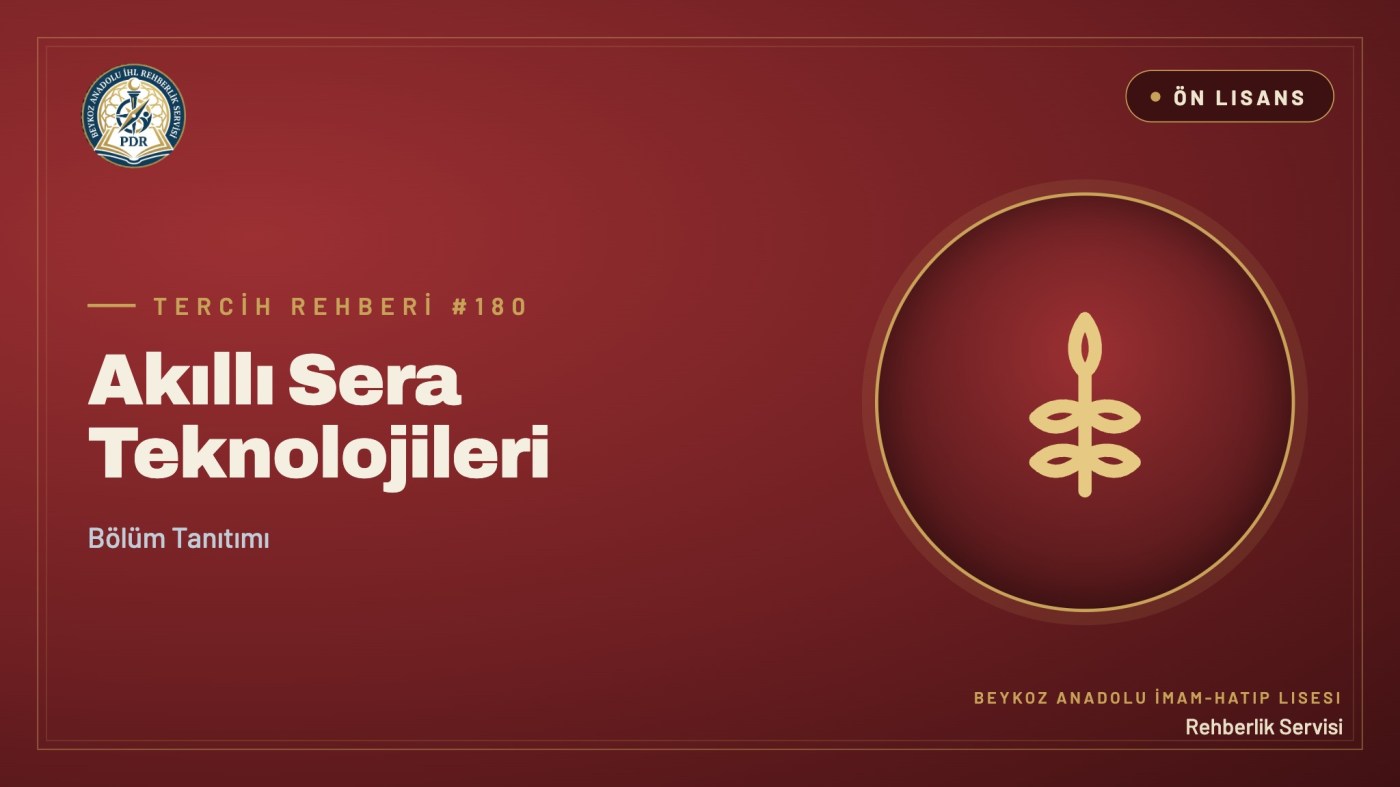 Akıllı Sera Teknolojileri önlisans programı tanıtım kapağı