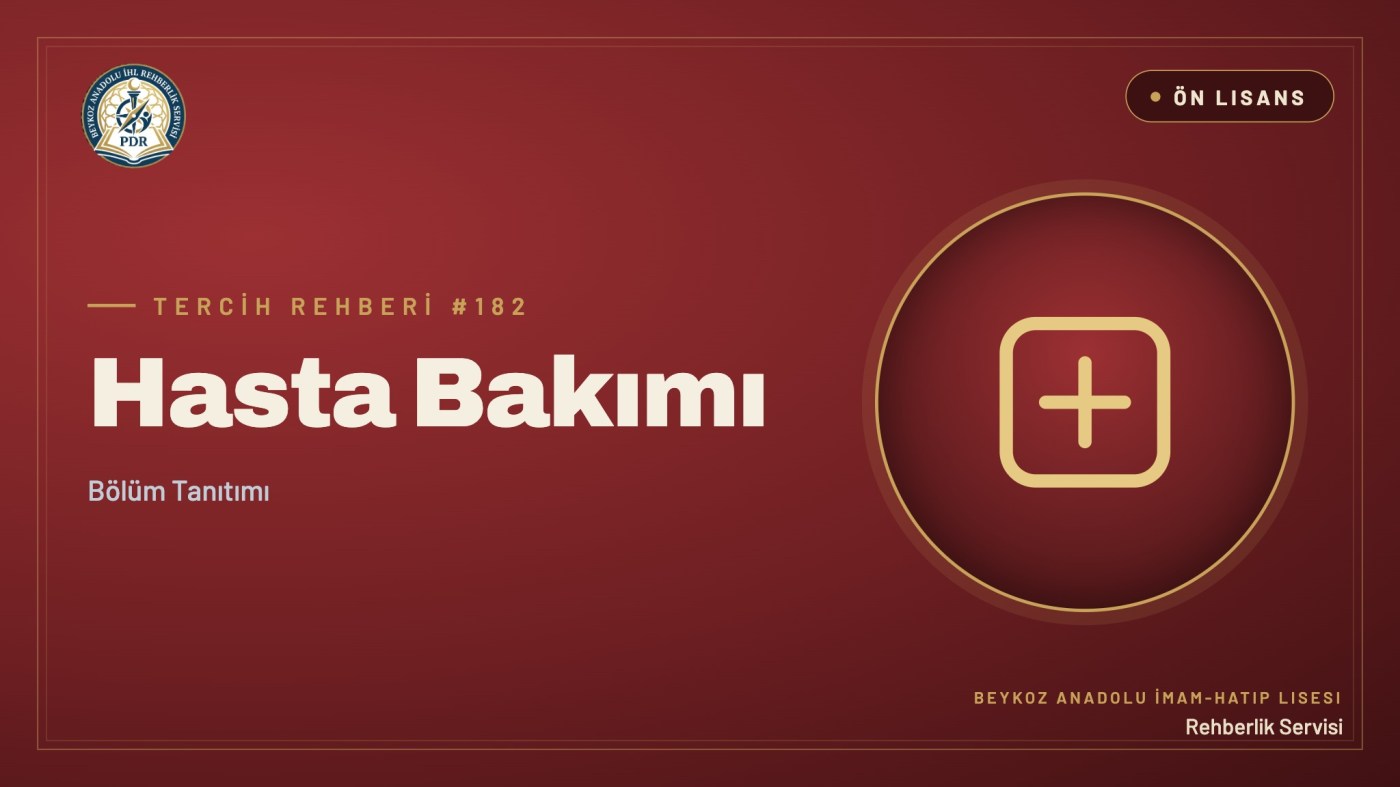 Hasta Bakımı önlisans programı tanıtım kapağı