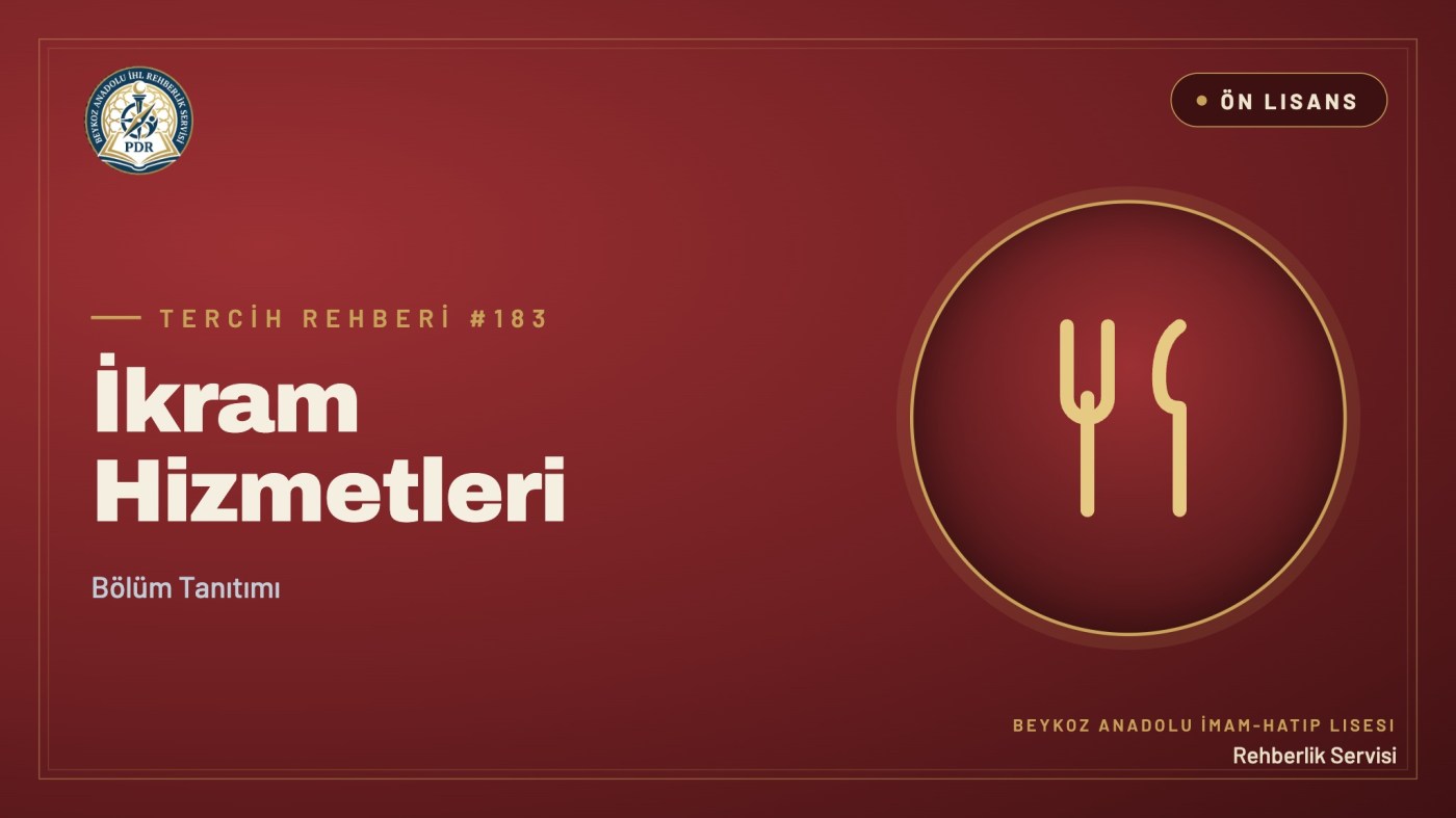 İkram Hizmetleri önlisans programı tanıtım kapağı