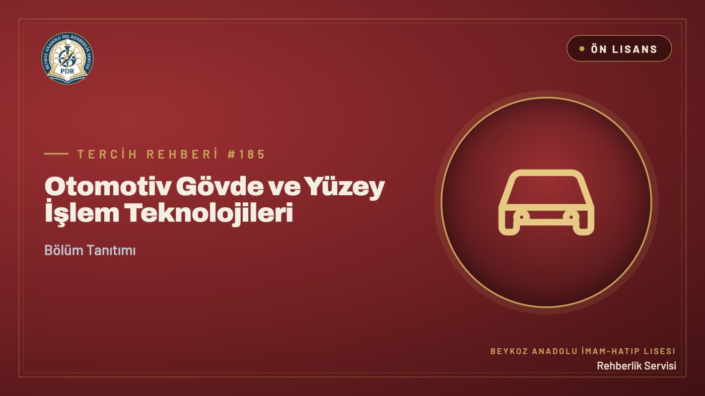 Otomotiv Gövde ve Yüzey İşlem Teknolojileri önlisans programı tanıtım kapağı