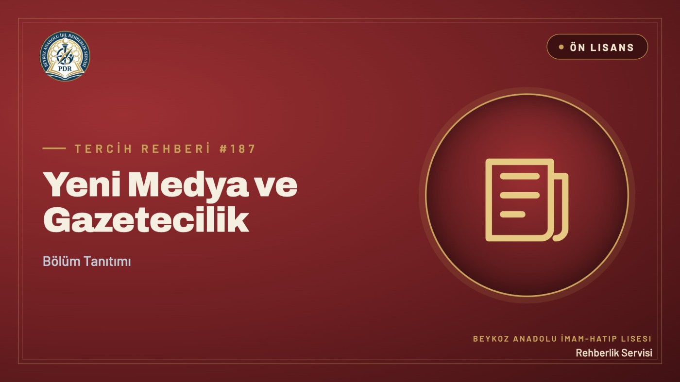 Yeni Medya ve Gazetecilik önlisans programı tanıtım kapağı