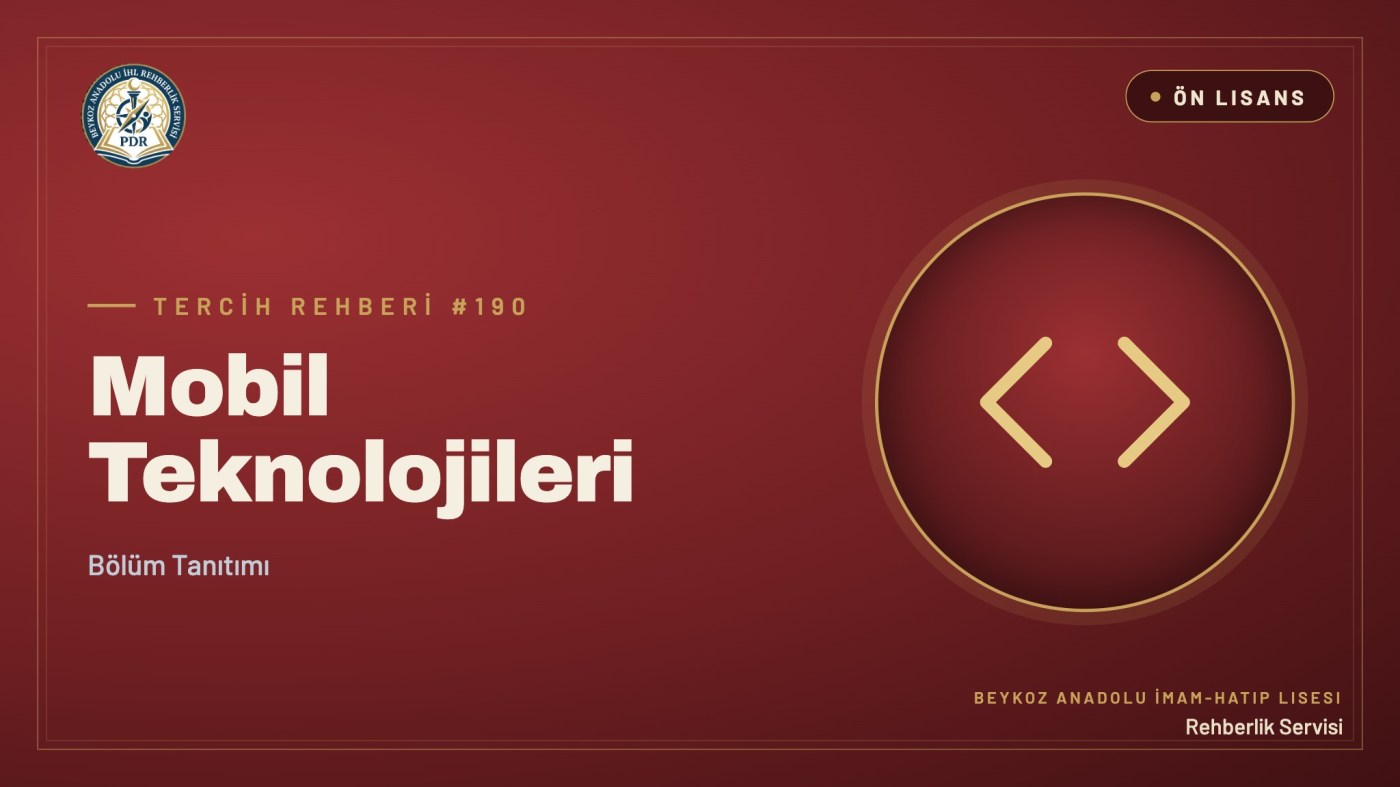 Mobil Teknolojileri önlisans programı tanıtım kapağı