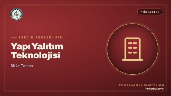 Yapı Yalıtım Teknolojisi önlisans programı tanıtım kapağı