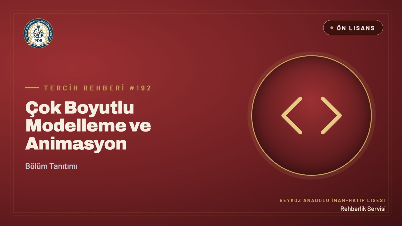 Çok Boyutlu Modelleme ve Animasyon önlisans programı tanıtım kapağı