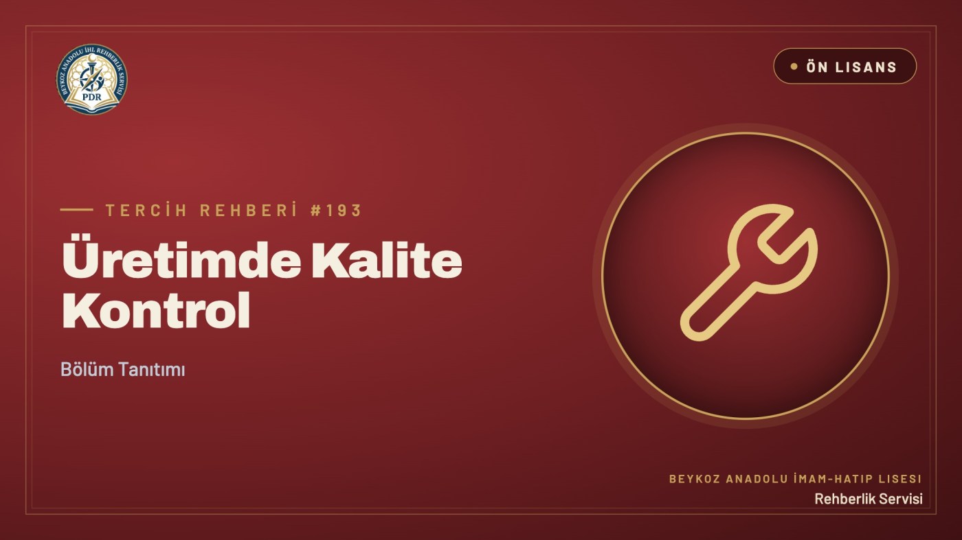 Üretimde Kalite Kontrol önlisans programı tanıtım kapağı