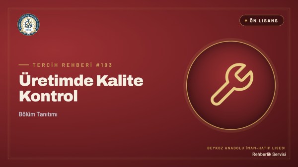 Üretimde Kalite Kontrol önlisans programı tanıtım kapağı