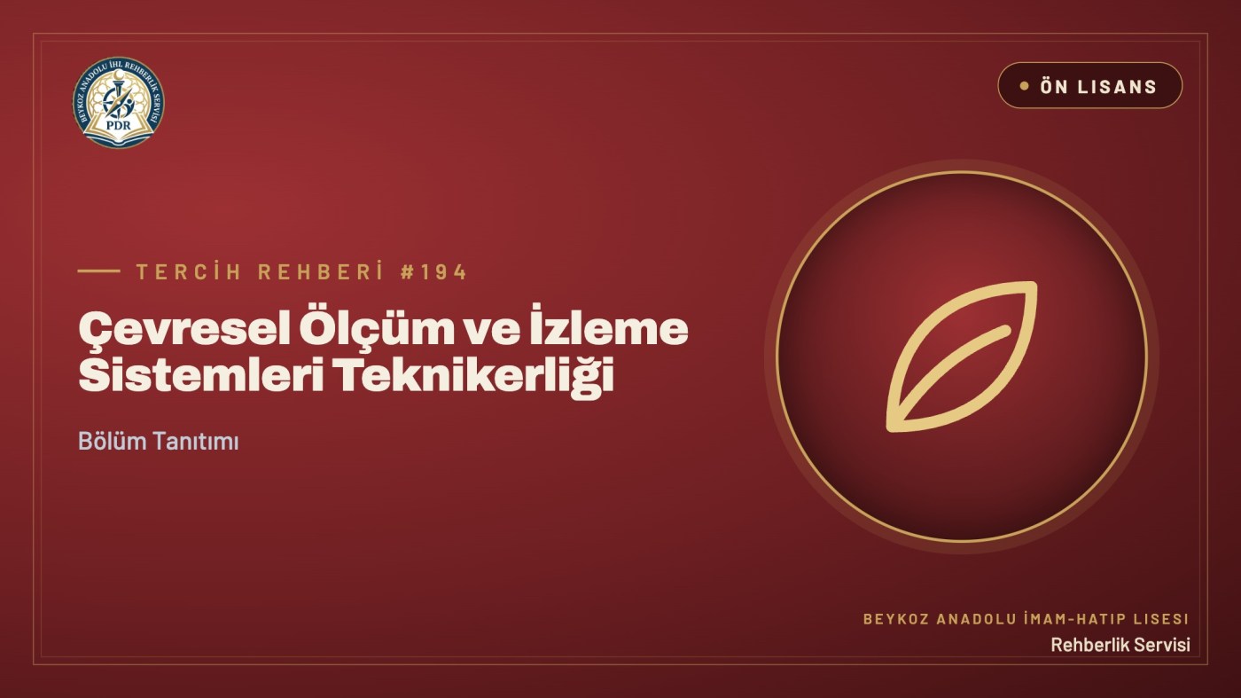 Çevresel Ölçüm ve İzleme Sistemleri Teknikerliği önlisans programı tanıtım kapağı