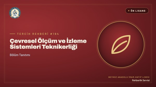 Çevresel Ölçüm ve İzleme Sistemleri Teknikerliği önlisans programı tanıtım kapağı