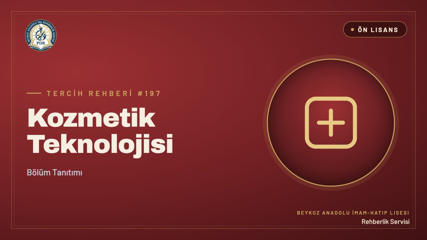 Kozmetik Teknolojisi önlisans programı tanıtım kapağı