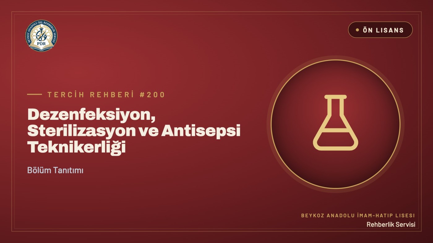 Dezenfeksiyon, Sterilizasyon ve Antisepsi Teknikerliği önlisans programı tanıtım kapağı