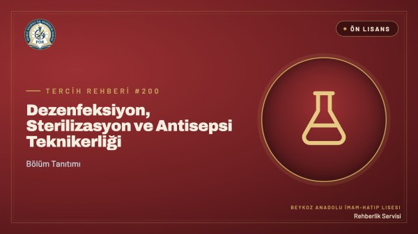 Dezenfeksiyon, Sterilizasyon ve Antisepsi Teknikerliği önlisans programı tanıtım kapağı