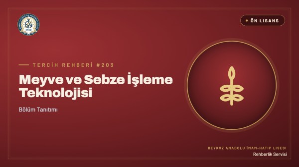 Meyve ve Sebze İşleme Teknolojisi önlisans programı tanıtım kapağı