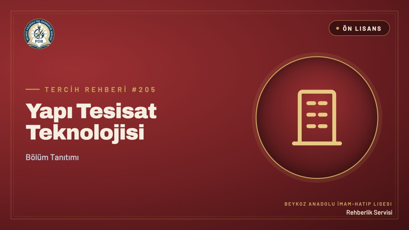 Yapı Tesisat Teknolojisi önlisans programı tanıtım kapağı