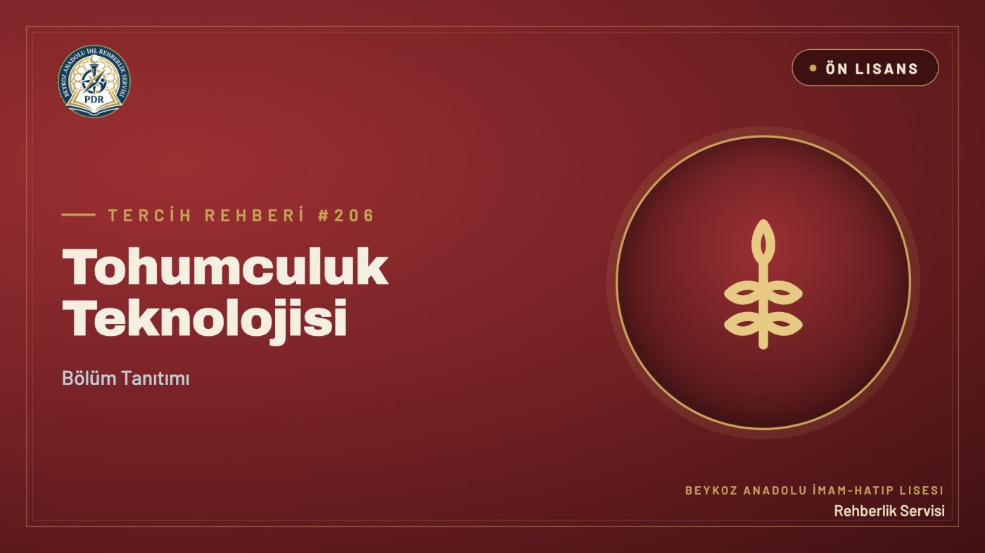 Tohumculuk Teknolojisi önlisans programı tanıtım kapağı