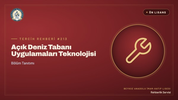Açık Deniz Tabanı Uygulamaları Teknolojisi önlisans programı tanıtım kapağı