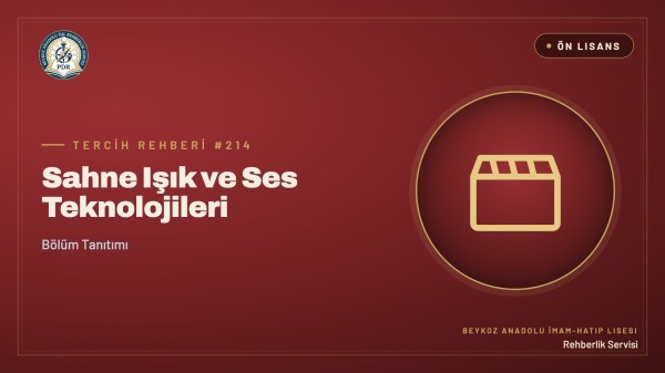 Sahne Işık ve Ses Teknolojileri önlisans programı tanıtım kapağı
