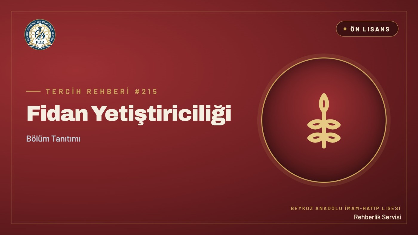 Fidan Yetiştiriciliği önlisans programı tanıtım kapağı