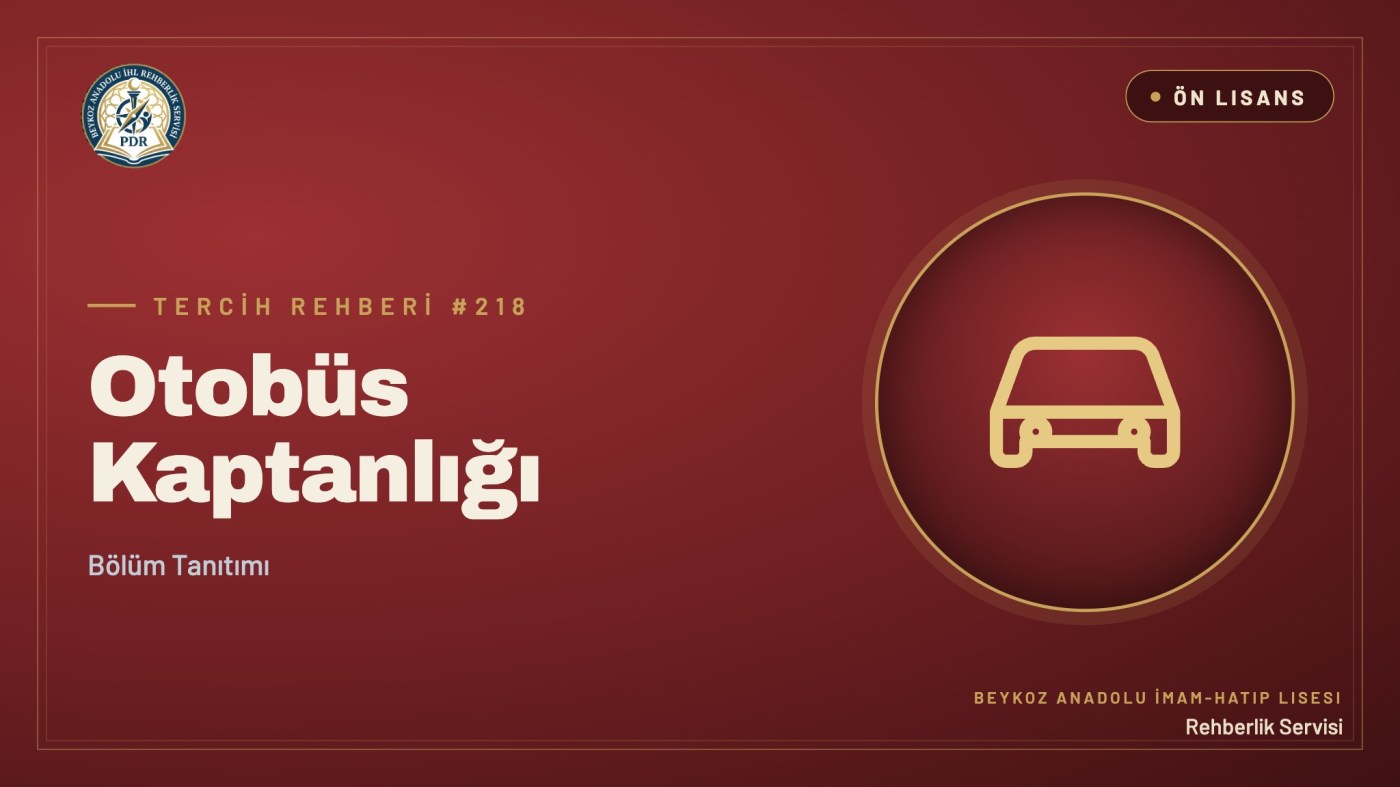 Otobüs Kaptanlığı önlisans programı tanıtım kapağı
