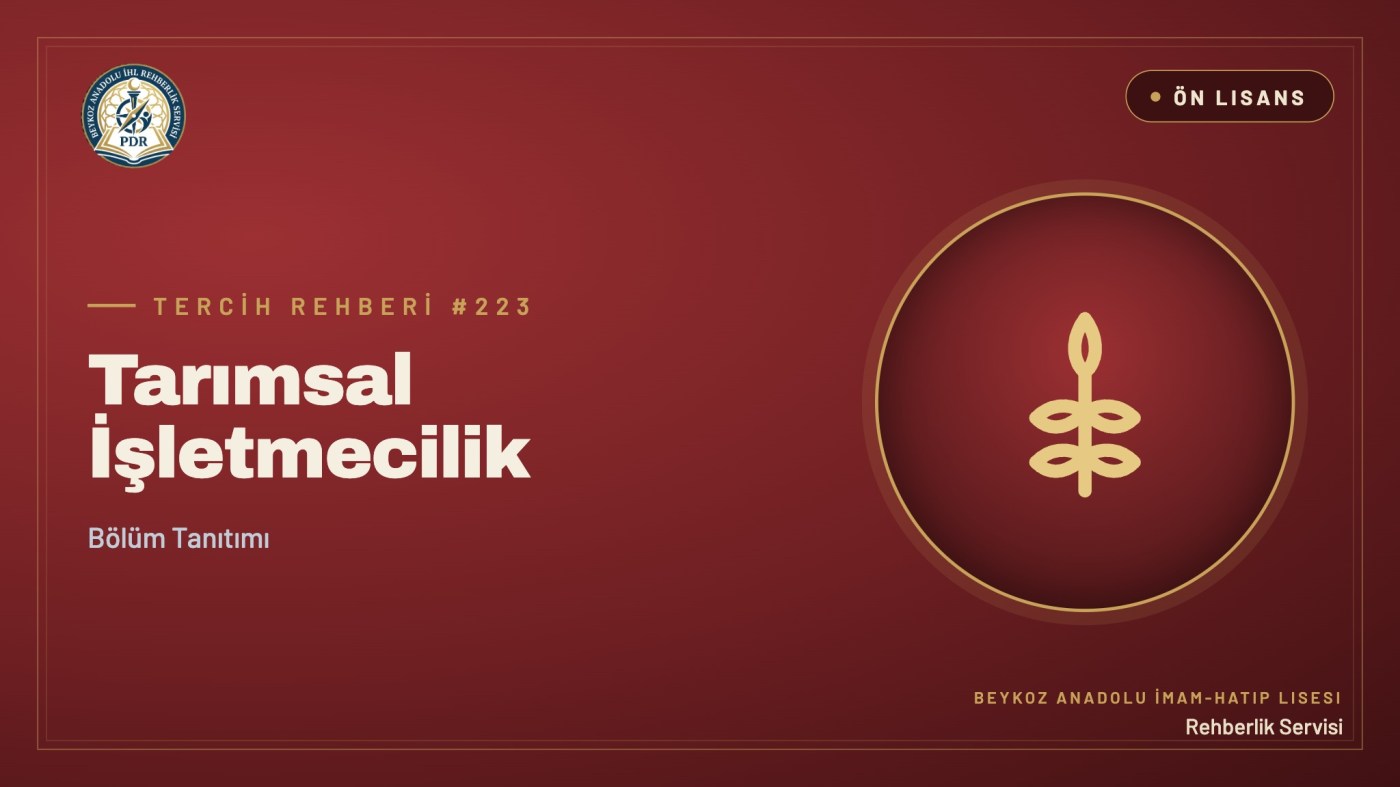Tarımsal İşletmecilik önlisans programı tanıtım kapağı