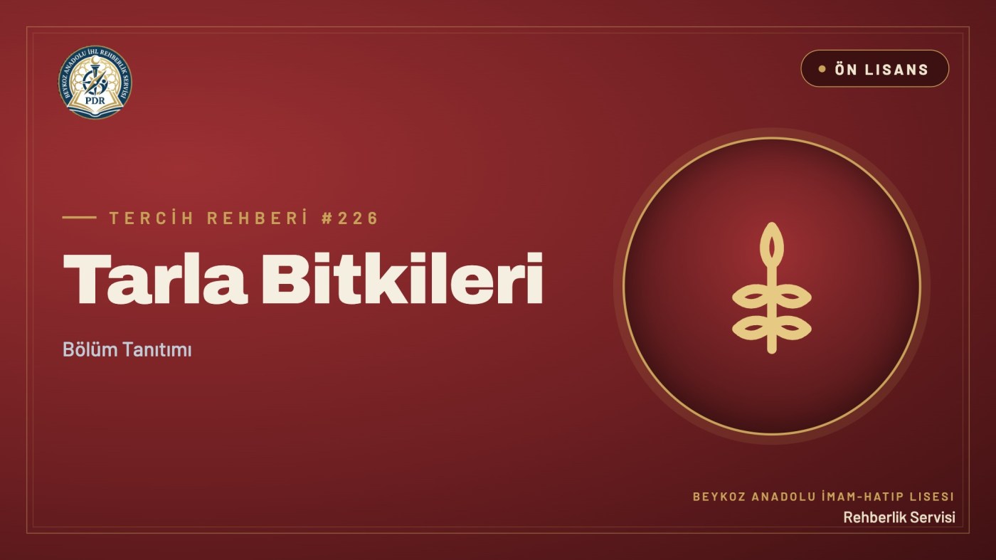 Tarla Bitkileri önlisans programı tanıtım kapağı