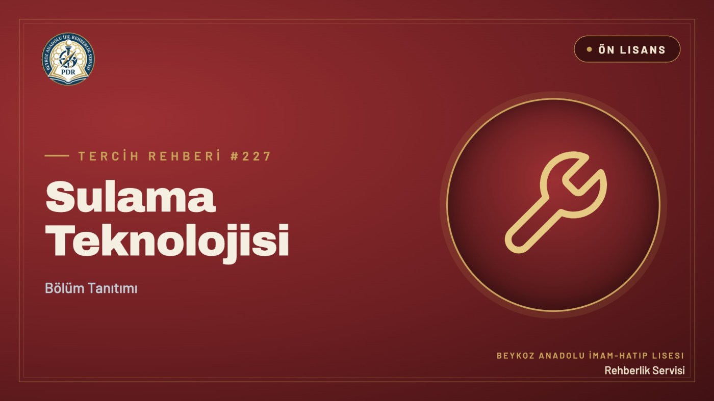 Sulama Teknolojisi önlisans programı tanıtım kapağı