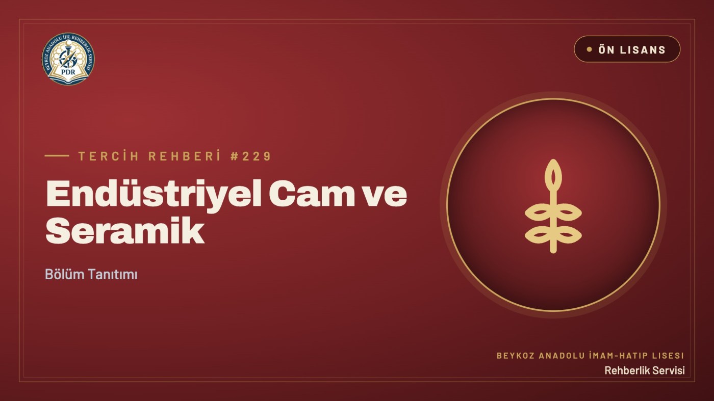 Endüstriyel Cam ve Seramik önlisans programı tanıtım kapağı