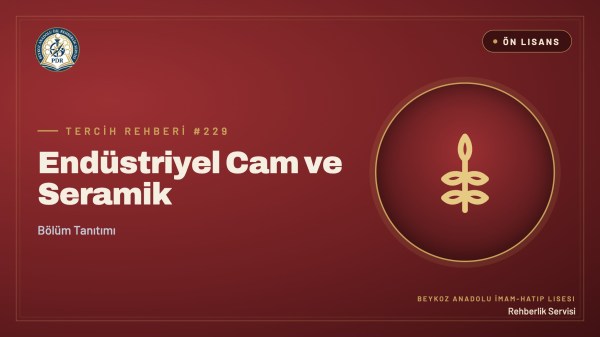 Endüstriyel Cam ve Seramik önlisans programı tanıtım kapağı