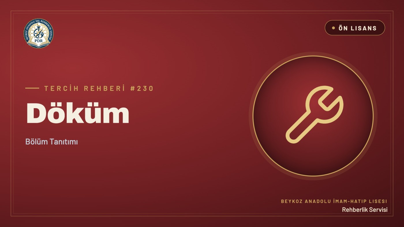 Döküm önlisans programı tanıtım kapağı