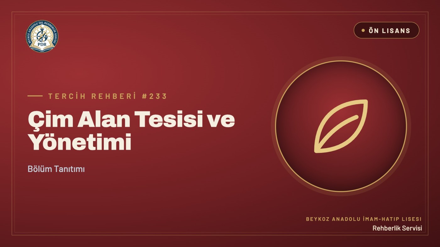Çim Alan Tesisi ve Yönetimi önlisans programı tanıtım kapağı