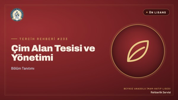 Çim Alan Tesisi ve Yönetimi önlisans programı tanıtım kapağı