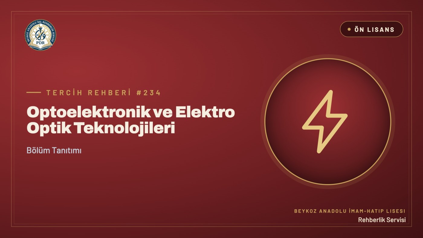 Optoelektronik ve Elektro Optik Teknolojileri önlisans programı tanıtım kapağı