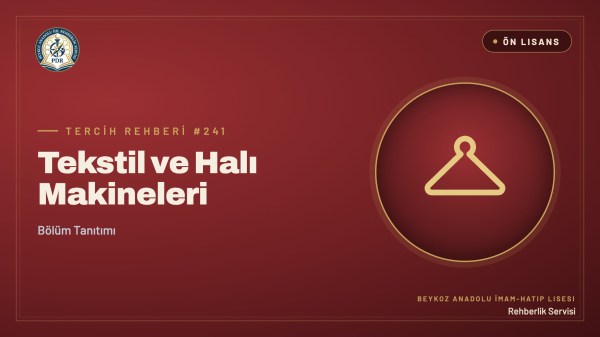 Tekstil ve Halı Makineleri önlisans programı tanıtım kapağı