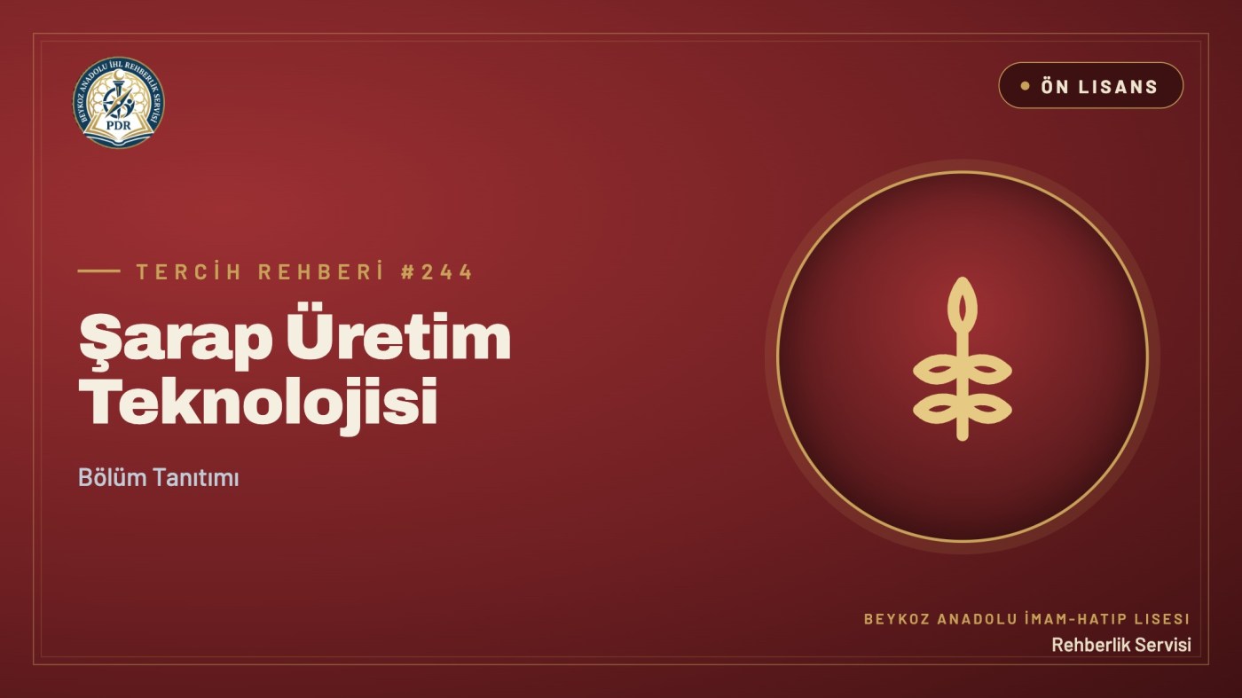 Şarap Üretim Teknolojisi önlisans programı tanıtım kapağı