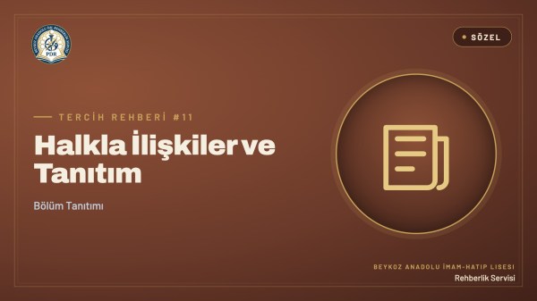 Halkla İlişkiler ve Tanıtım programı tanıtım kapağı