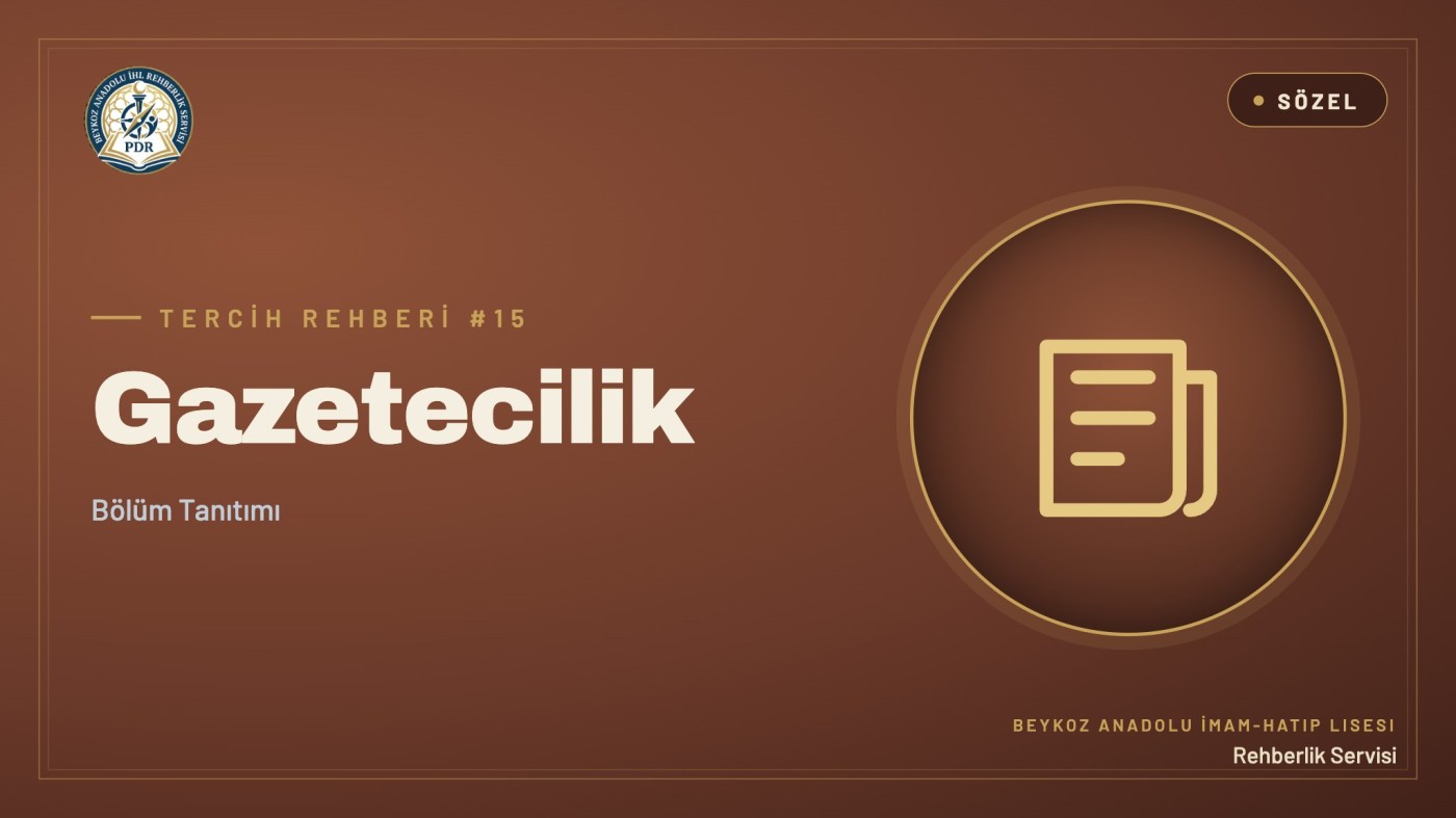 Gazetecilik programı tanıtım kapağı