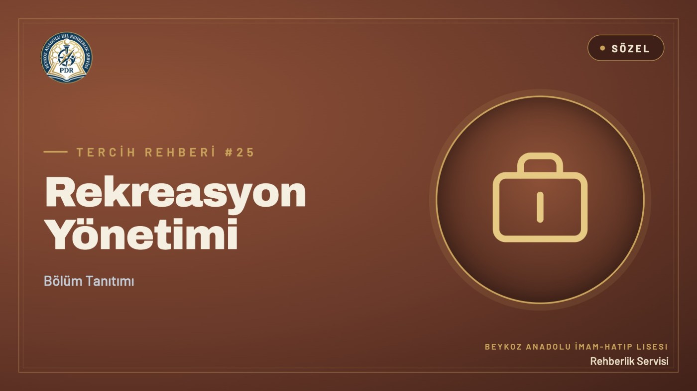 Rekreasyon Yönetimi programı tanıtım kapağı