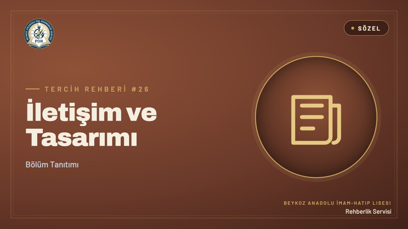 İletişim ve Tasarımı programı tanıtım kapağı