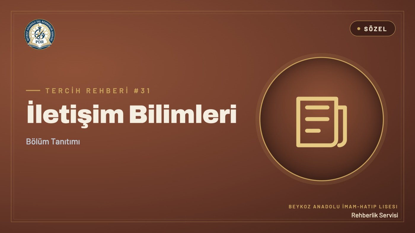 İletişim Bilimleri programı tanıtım kapağı
