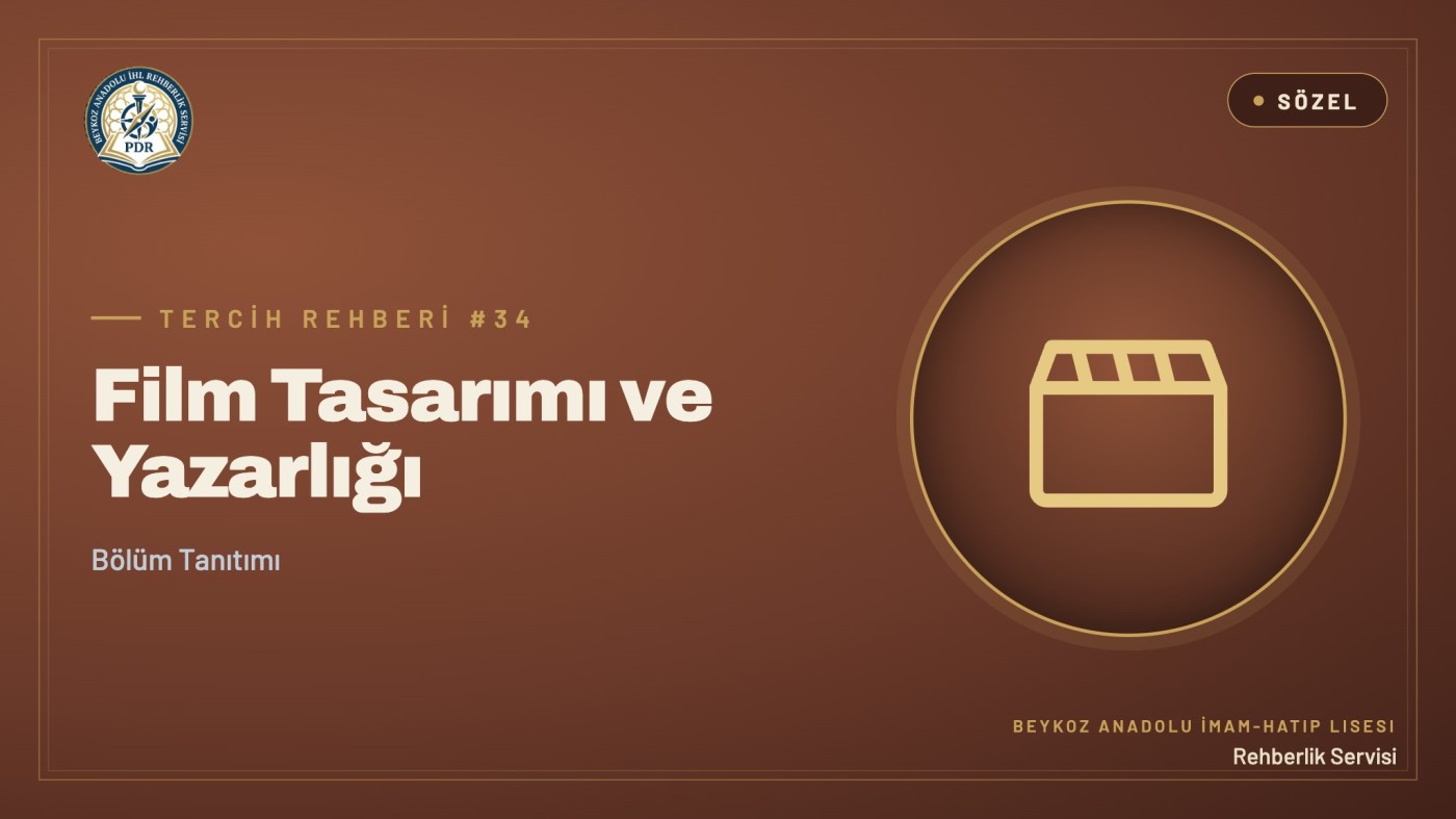 Film Tasarımı ve Yazarlığı programı tanıtım kapağı