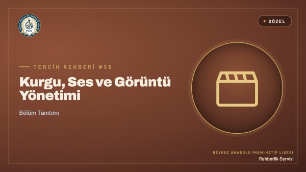 Kurgu, Ses ve Görüntü Yönetimi programı tanıtım kapağı