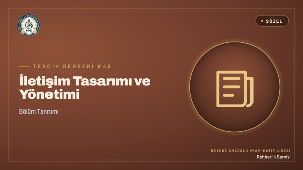 İletişim Tasarımı ve Yönetimi programı tanıtım kapağı