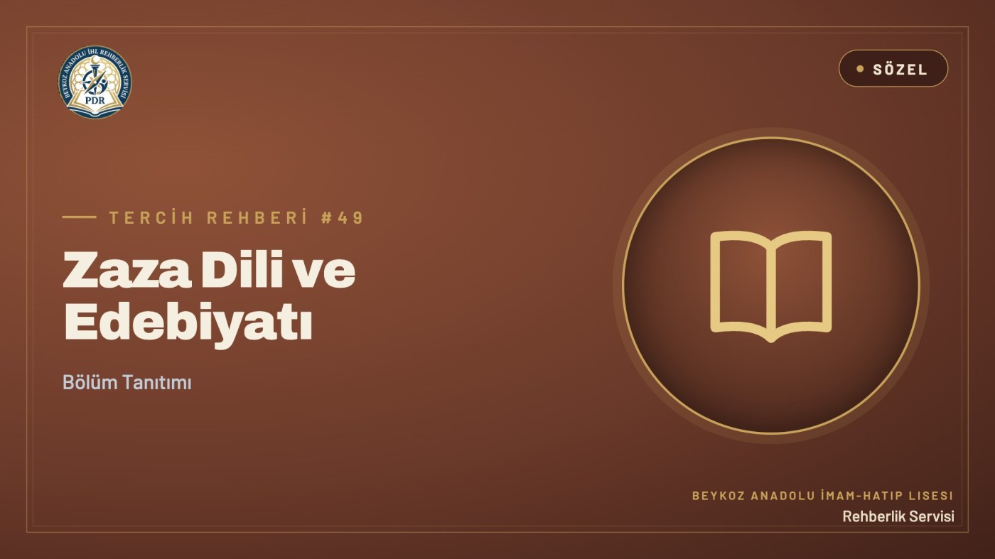 Zaza Dili ve Edebiyatı programı tanıtım kapağı